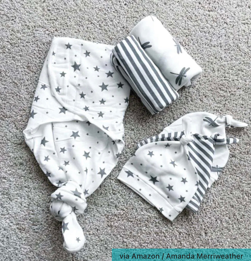 This Matching Swaddle Wrap And Hat Set Is A Must
