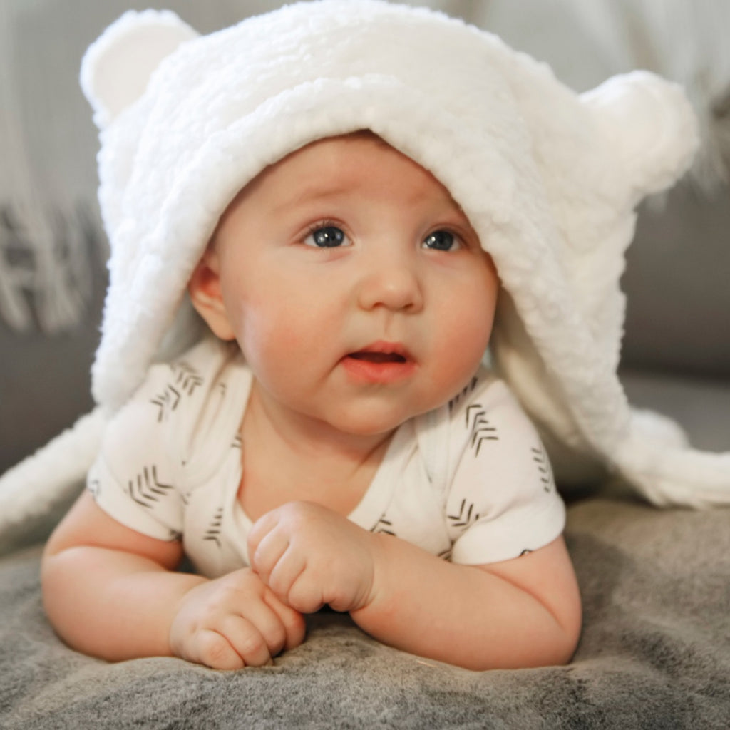 newborn receiving blanket, cute bear swaddle wrap, organic cotton swaddle, unisex baby gift