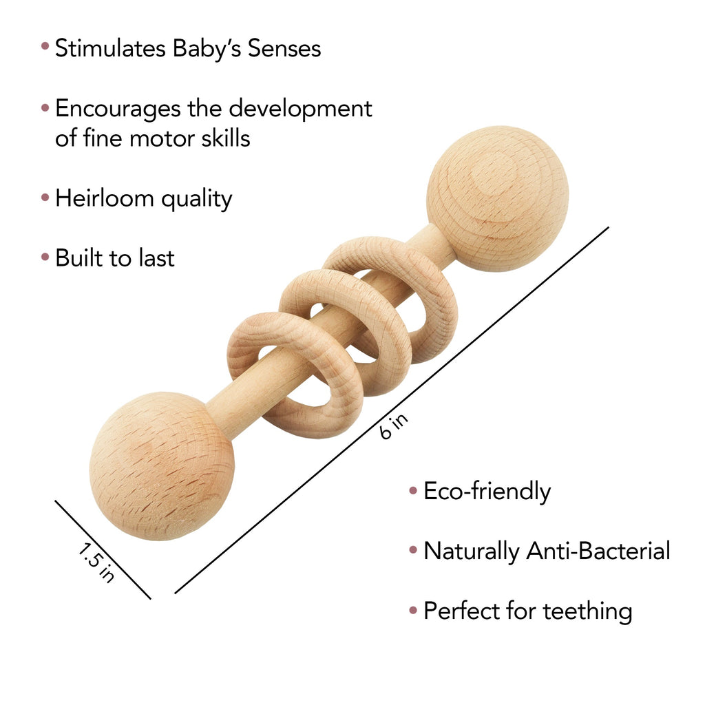 Simple Rattle Classic Baby Rattle – Jam Naturals LLC